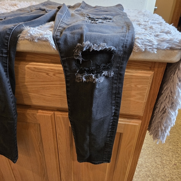 American Eagle Next Level Stretch Hi Rise Jeggings 12 R Black - Picture 10 of 16